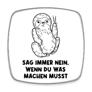Humorvoll Faul Tier Faultier Statement Säugetier - Viereckiger Kühlschrankmagnet - Weiß - Vorne