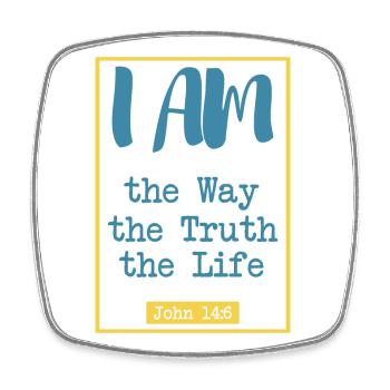 The Way, the Truth, the Life - Square fridge magnet - white - Front