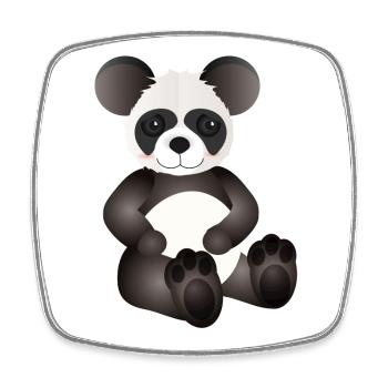 sugar-sweet little panda as animal companion - Square fridge magnet - white - Front