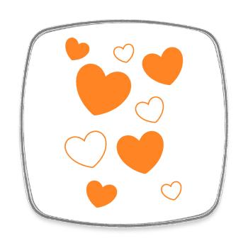 Heart Pattern Heart Pattern Gift Heart Pattern - Square fridge magnet - white - Front