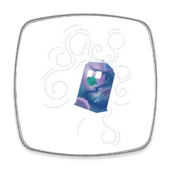All The Wonders - Square fridge magnet - white - Front