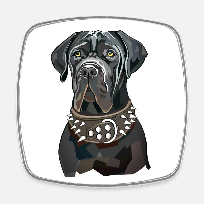 mastiff - Square fridge magnet - white