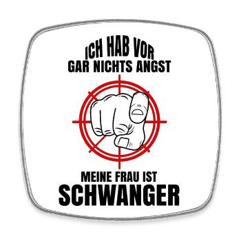 Schwanger Eltern Statement Babyglück Familienglück - Viereckiger Kühlschrankmagnet - Weiß - Vorne