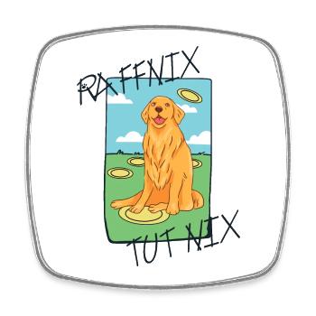 Golden Retriever Raffnix - Viereckiger Kühlschrankmagnet - Weiß - Vorne