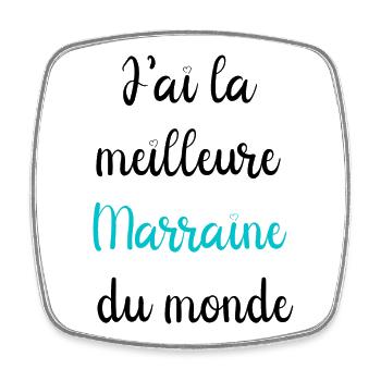 La meilleure marraine du monde - Magnet carré - blanc - Devant