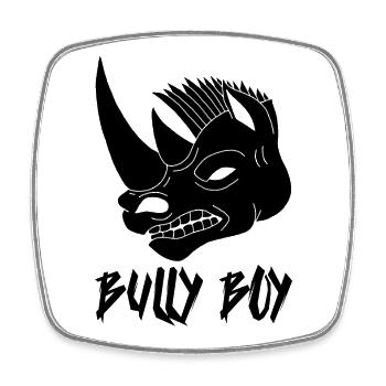 Black rhinoceros head - Square fridge magnet - white - Front
