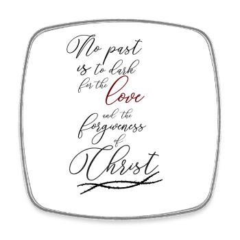 no past to dark for the love of christ - Square fridge magnet - white - Front