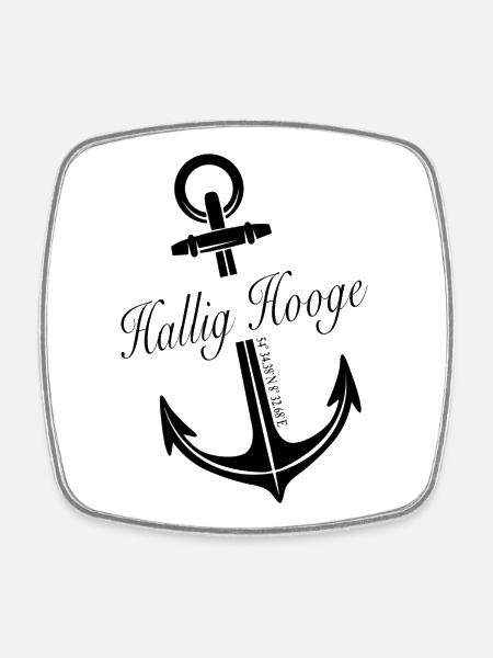 Hallig Hooge - Viereckiger Kühlschrankmagnet - Weiß