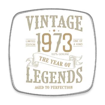 1973 vintage anniversary born legend 1973 - Square fridge magnet - white - Front