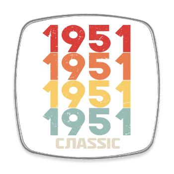 1951 Jubilee in classic vintage style 1951 - Square fridge magnet - white - Front