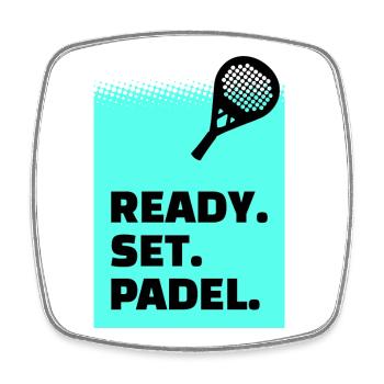 Padel Tennis Sportart Statement Spieler Padelspiel - Viereckiger Kühlschrankmagnet - Weiß - Vorne