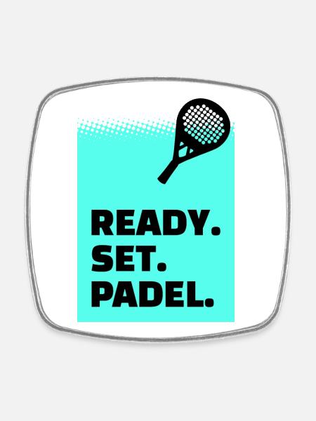 Padel Tennis Sport Déclaration Joueur Padel Jeu - Magnet carré - blanc