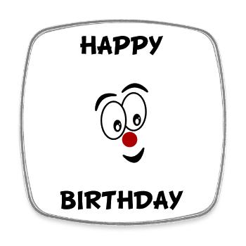HUMOUR. CITATION. MESSAGE. RETRAITE. ANNIVERSAIRE. - Magnet carré - blanc - Devant