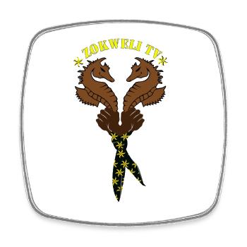 Zokwéli Tv - Square fridge magnet - white - Front