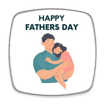 Geschenk Vatertag - Papa ist der Beste / Männertag - Viereckiger Kühlschrankmagnet - Weiß - Vorne