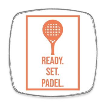 Déclaration sportive du joueur de tennis de raquette Padel - Magnet carré - blanc - Devant
