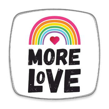 Pride Month LGBT - Mehr Liebe - Viereckiger Kühlschrankmagnet - Weiß - Vorne