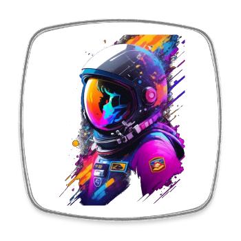 Astronaut - Square fridge magnet - white - Front