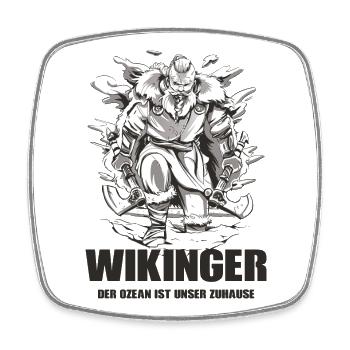Wikinger Design - Viereckiger Kühlschrankmagnet - Weiß - Vorne
