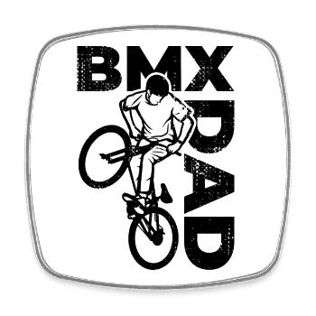 BMX Daddy - Square fridge magnet - white - Front