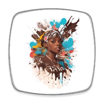 Sweet Lady - Square fridge magnet - white - Front