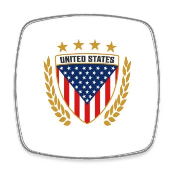 Champions USA - Celebrate American pride - Square fridge magnet - white - Front