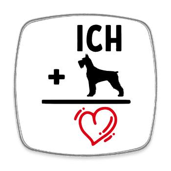 Hund Statement Haustiere Lieblingstier Herz - Viereckiger Kühlschrankmagnet - Weiß - Vorne