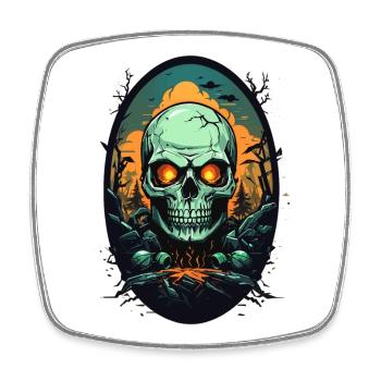 Skull - Square fridge magnet - white - Front