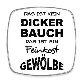 Das Ist Kein Dicker Bauch - dunkel - Viereckiger Kühlschrankmagnet - Weiß - Vorne