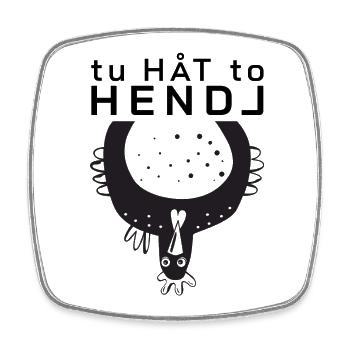tu hot to Hendl - Viereckiger Kühlschrankmagnet - Weiß - Vorne