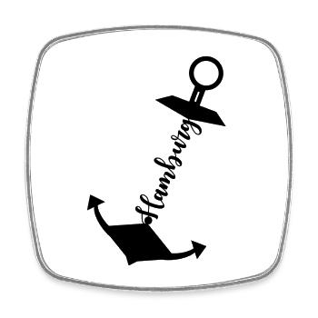 Anker Hamburg - Square fridge magnet - white - Front