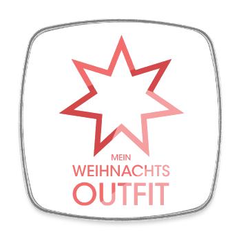 weihnachtsoutfit Symbol Weihnachten Stern Symbol - Viereckiger Kühlschrankmagnet - Weiß - Vorne