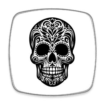 Santa Muerte - Viereckiger Kühlschrankmagnet - Weiß - Vorne