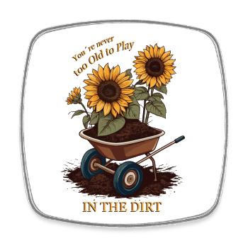 Allotment Gardener Sayings - Square fridge magnet - white - Front