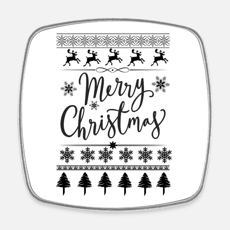 Joyeux Noël Scripté - Magnet carré - blanc