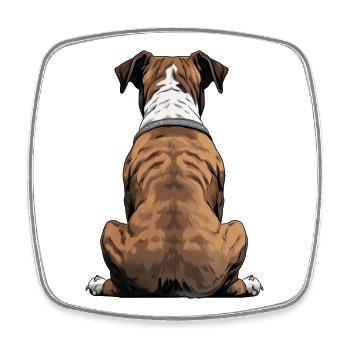 Boxer - Viereckiger Kühlschrankmagnet - Weiß - Vorne