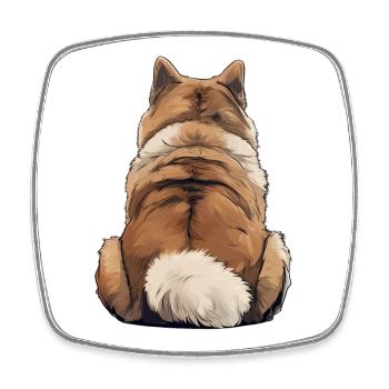 Akita - Square fridge magnet - white - Front