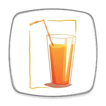 Drink in a frame - Viereckiger Kühlschrankmagnet - Weiß - Vorne