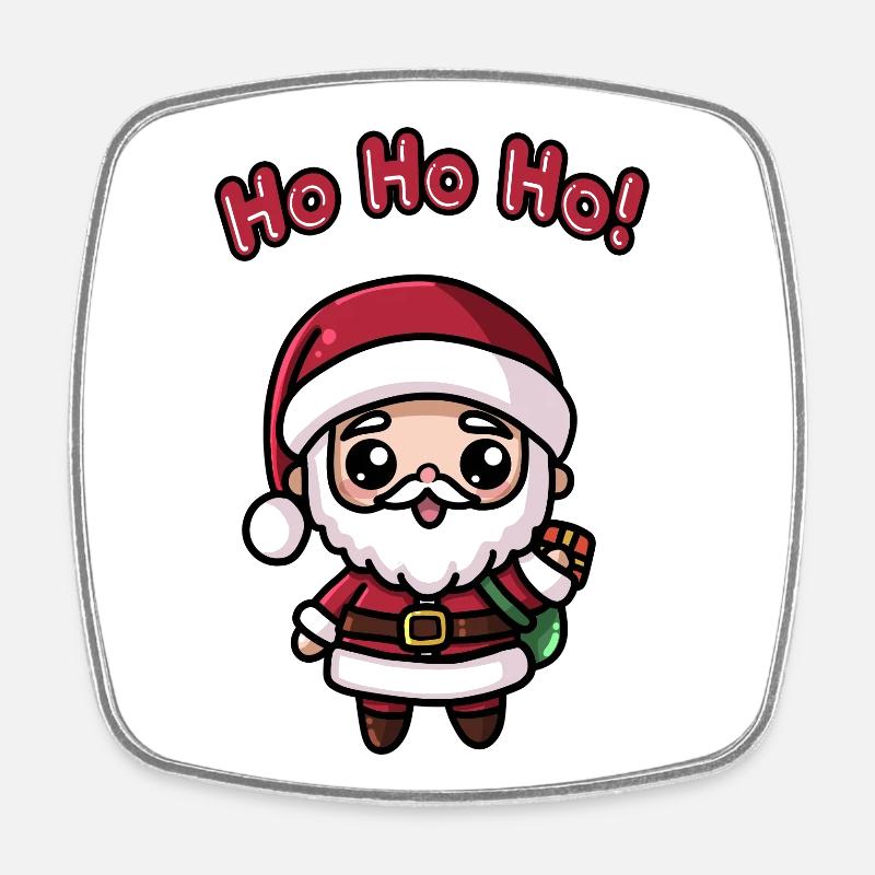 Weihnachtsmann - Viereckiger Kühlschrankmagnet - Weiß