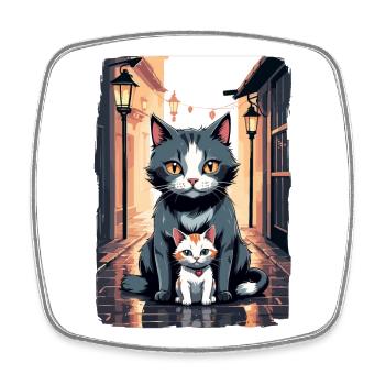 Cute Cats - Square fridge magnet - white - Front