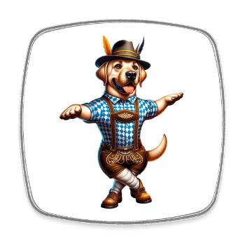 Labrador retriever dog Bavaria - Square fridge magnet - white - Front