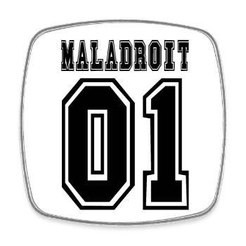 Maladroit numéro 1 - Magnet carré - blanc - Devant