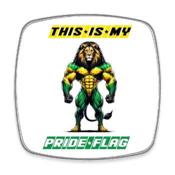 Les lions de la Jamaïque, c'est mon drapeau - Magnet carré - blanc - Devant