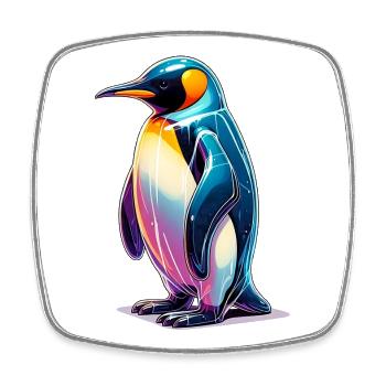 Pingouin - Magnet carré - blanc - Devant