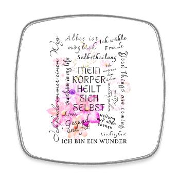Healing Recovery Motivation - Square fridge magnet - white - Front