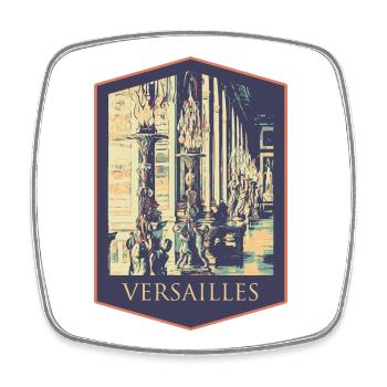 Majestätisches Interieur, Schloss Versailles - Viereckiger Kühlschrankmagnet - Weiß - Vorne