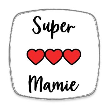 SUPER GRANNIA - Square fridge magnet - white - Front