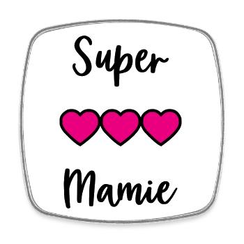 SUPER GRANNIA - Square fridge magnet - white - Front