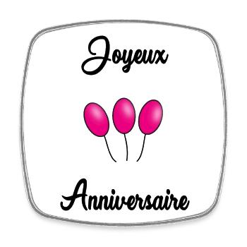 ALLES GUTE ZUM GEBURTSTAG. ALLES GUTE ZUM GEBURTSTAG. JAHRESTAG. - Viereckiger Kühlschrankmagnet - Weiß - Vorne