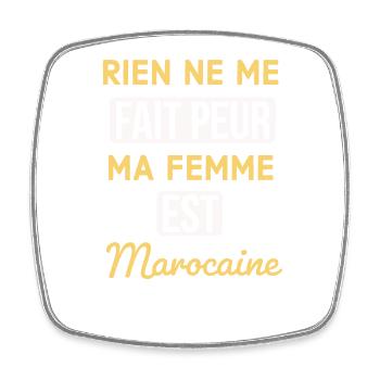 Ma femme est marocaine - Magnet carré - blanc - Devant